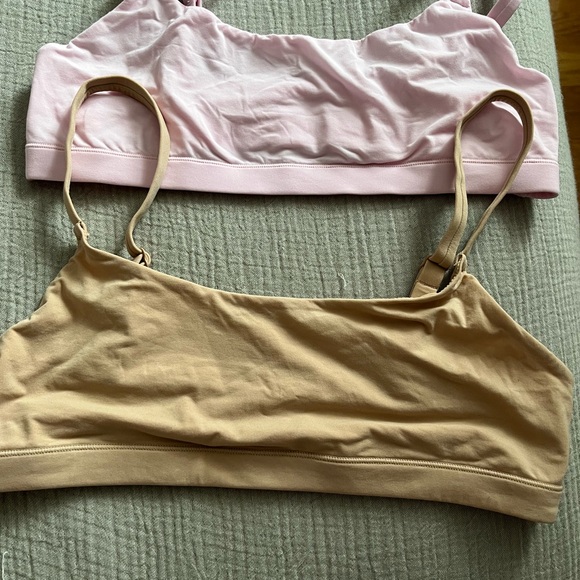 SKIMS Pink and Tan Bandeau Set Intimates - Picture 1 of 3